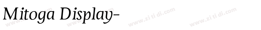 Mitoga Display字体转换